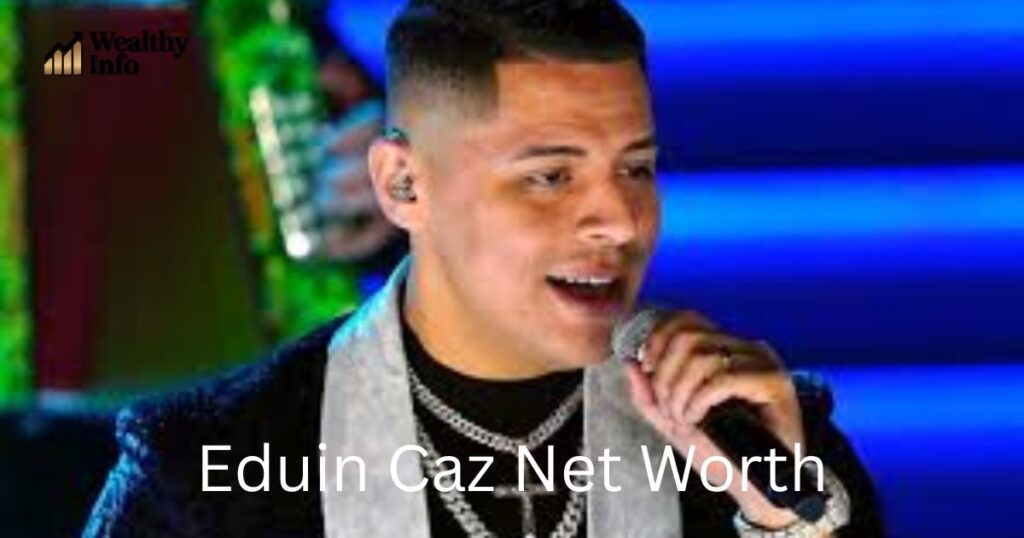 Eduin Caz performing on stage during a live show related to his net worth and career.